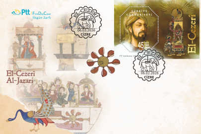 PTT’den 'El-Cezerî' temalı anma pulu ve ilk gün zarfı